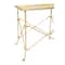 Hello Honey® 20" Gold Tray-Style Rectangle Metal Accent Table